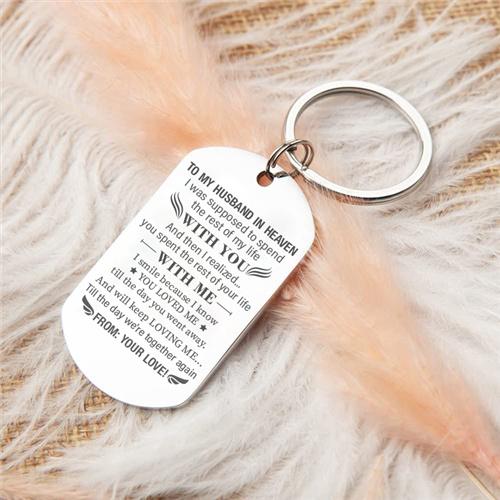 To My Husband In Heaven - Keychain