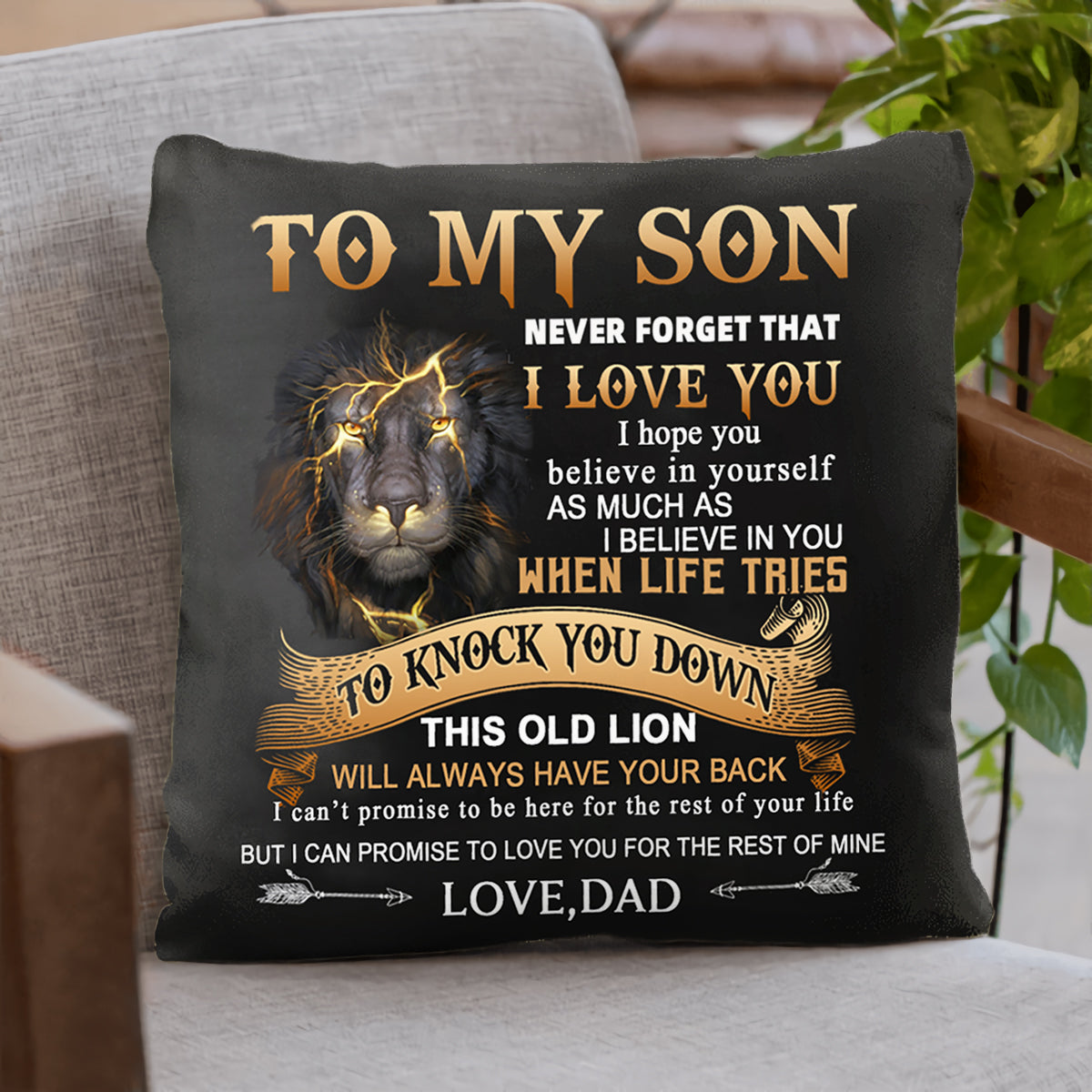 Dad To Son - Never Forget I Love You - Pillow Case