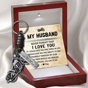 Motorcycle Keychain - Biker - To My Man - Ride Safe, I Need You Here With Me