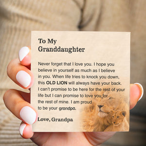 To My Granddaughter Proud of You Love Grandpa Bracelet