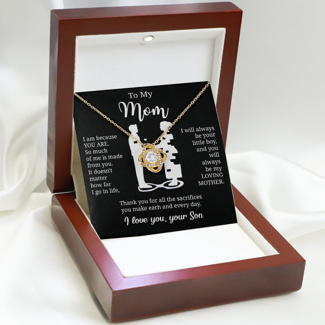 Gift For Mom From Son "I Am Because You Are" Necklace