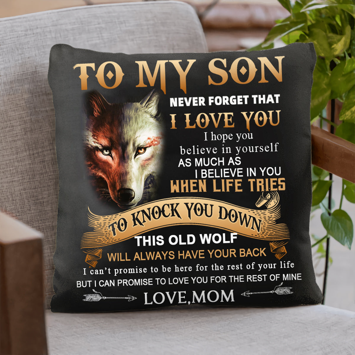 Mom To Son - Never Forget I Love You - Pillow Case
