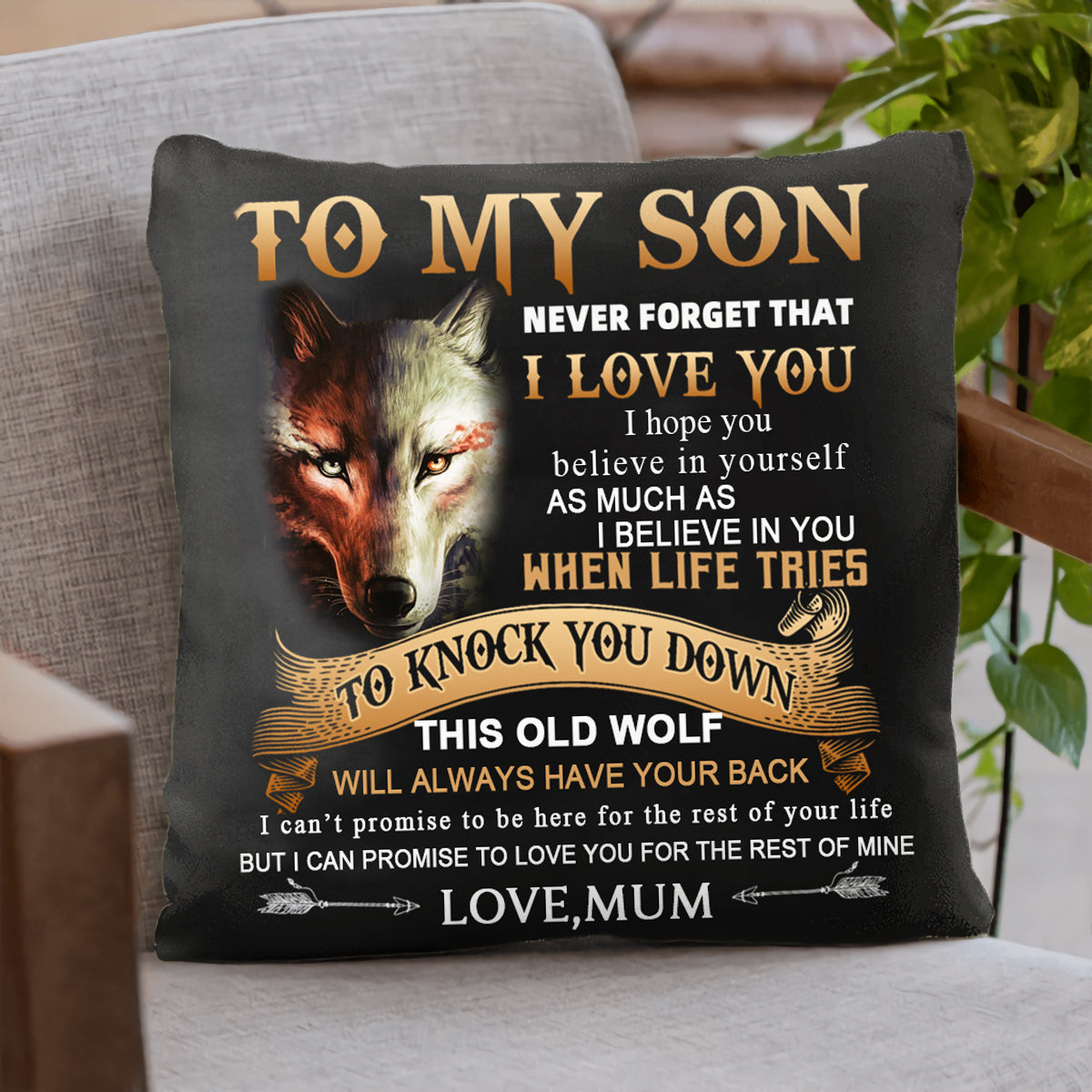 Mom To Son - Never Forget I Love You - Pillow Case