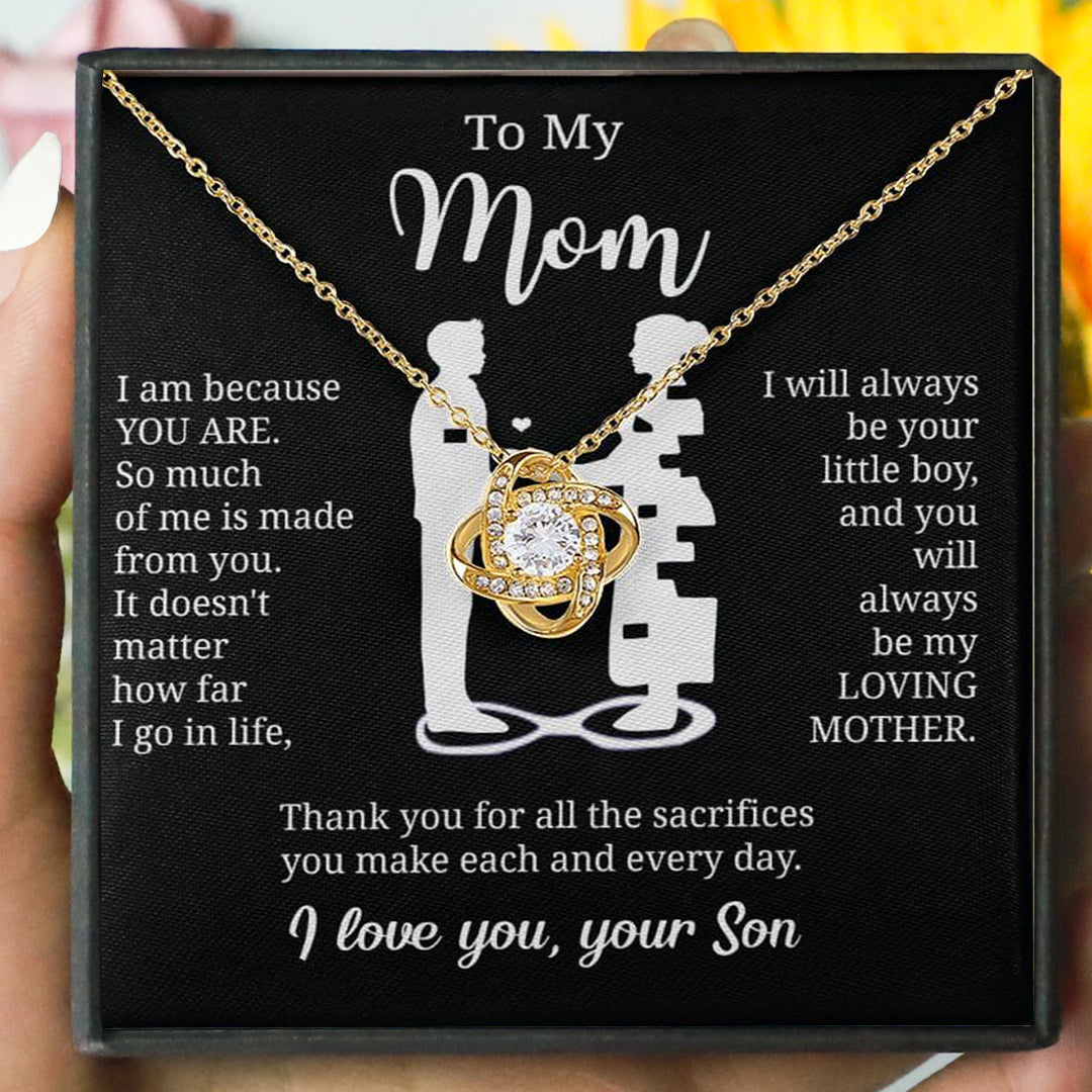 Gift For Mom From Son "I Am Because You Are" Necklace
