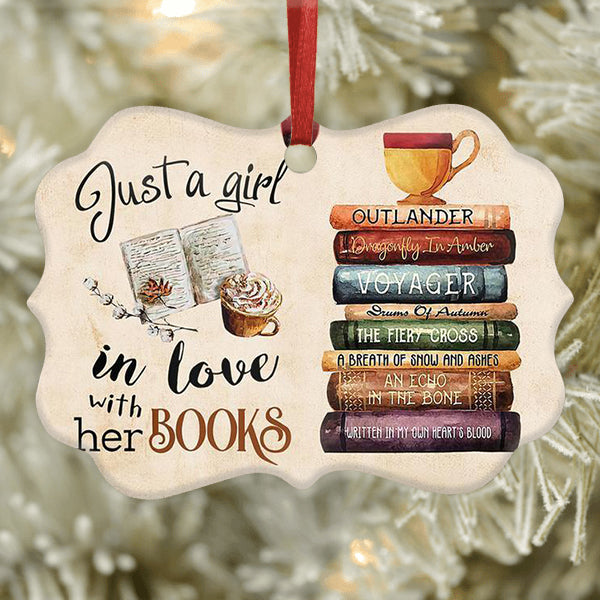 Outlander Novel- Just A Girl In Love With Her Books Ornament - Gift For Outlander Fans