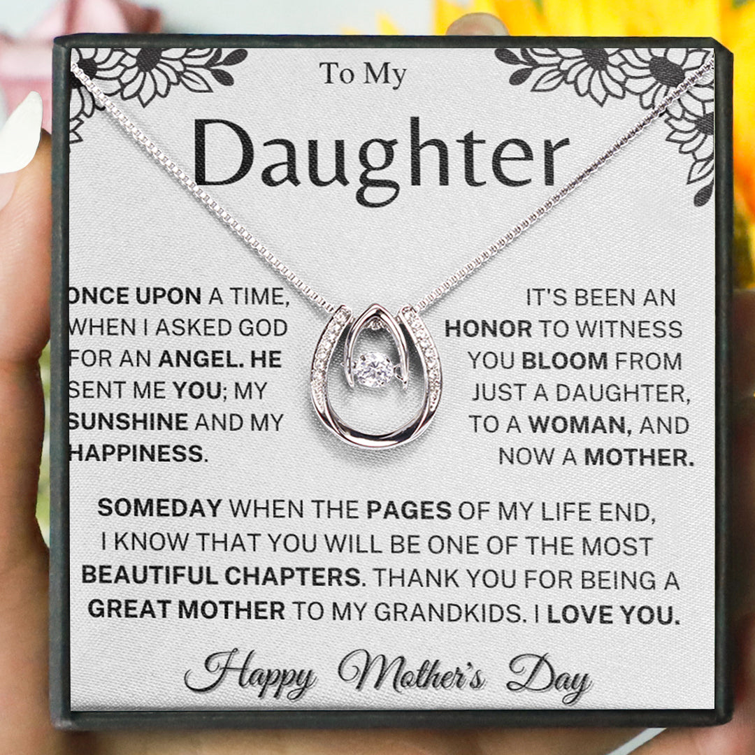 Daughter Mother's Day Gift- Great Mother- Horseshoe Necklace