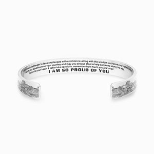 To My Granddaughter, I Am So Proud of You Bracelet