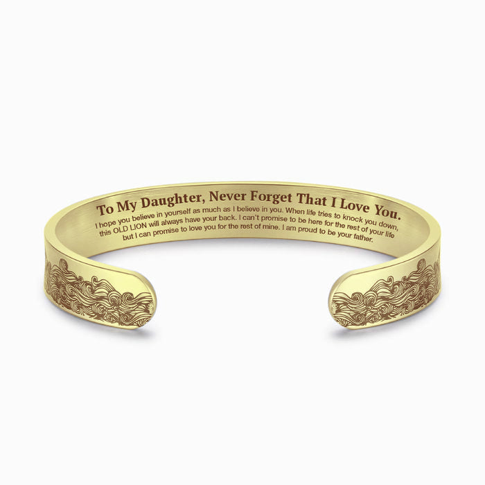 To My Daughter Proud of You Love Dad Bracelet