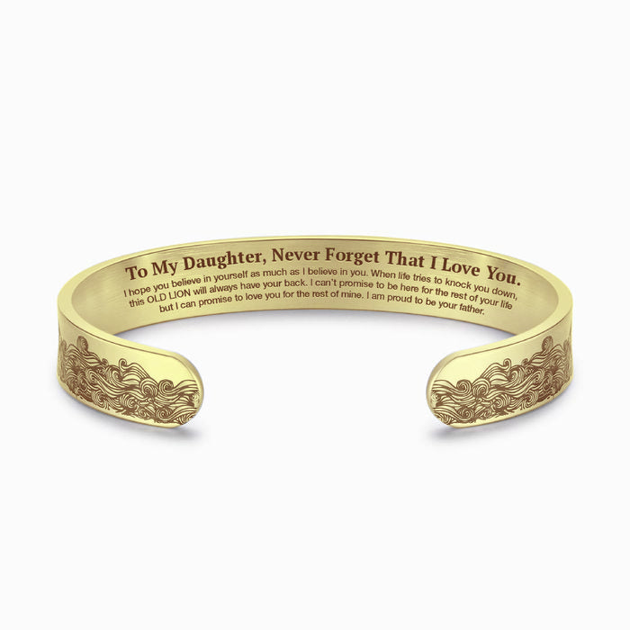 To My Daughter Proud of You Love Dad Bracelet