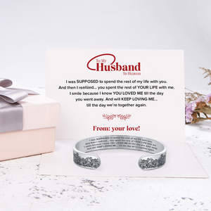 To My Husband In Heaven Memorial Bracelet