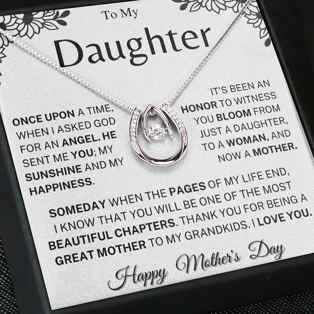 Daughter Mother's Day Gift- Great Mother- Horseshoe Necklace