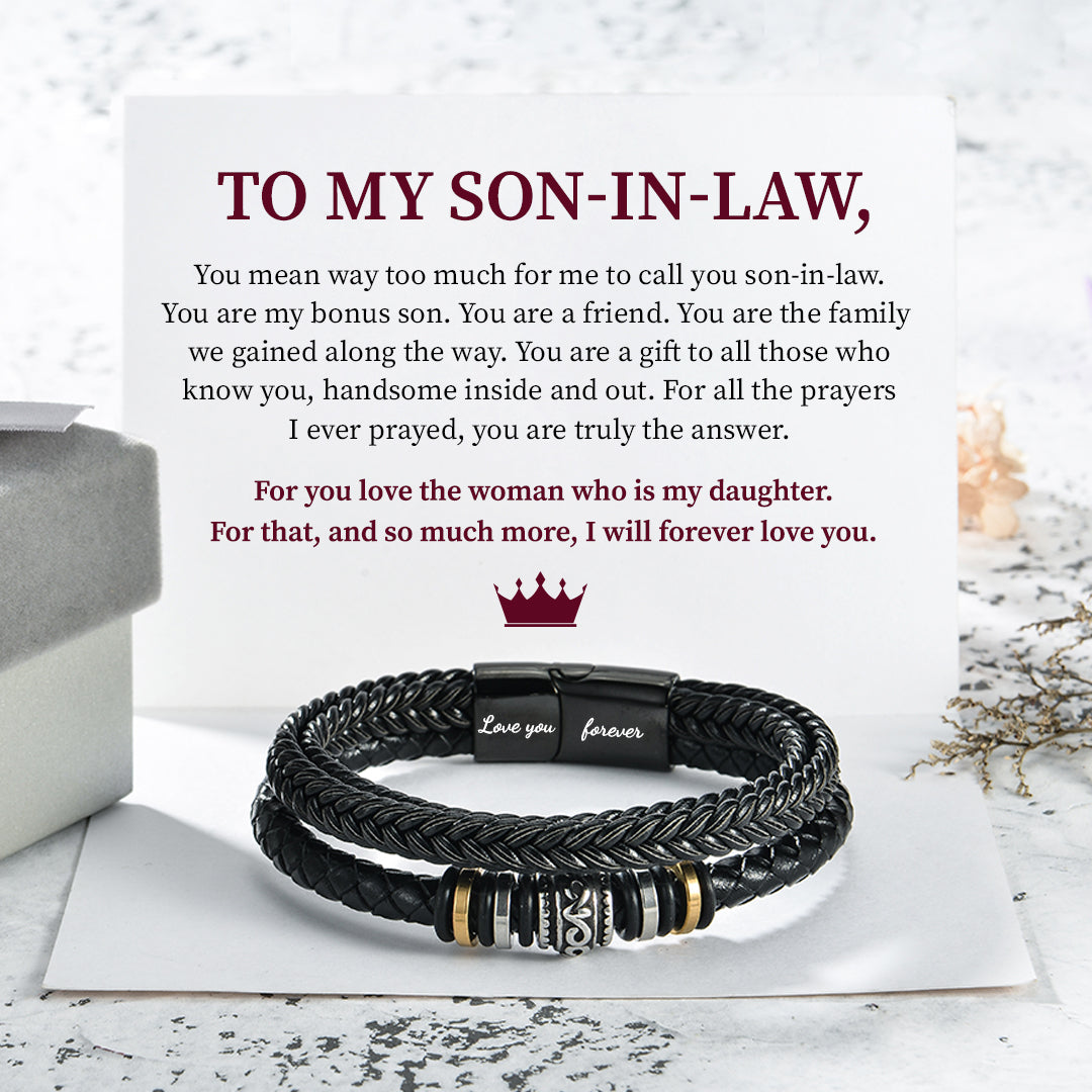 To My Son-In-Law, I Will Forever Love You Double Row Bracelet