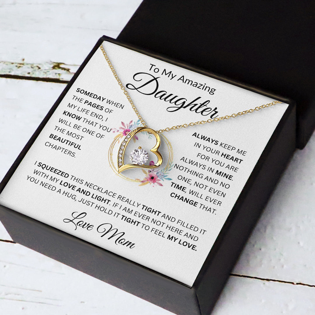 To My Amazing Daughter | Love Mom | FL Necklace