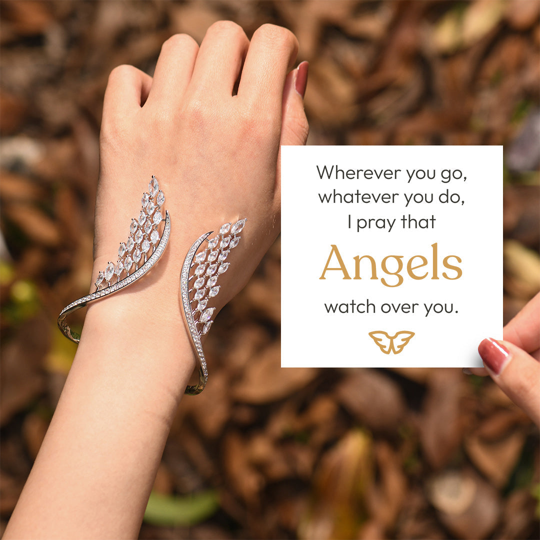 Angels Watch Over You Wings Bracelet