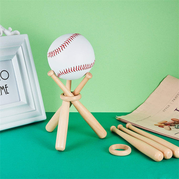 Wooden Baseball Stand Display Holder