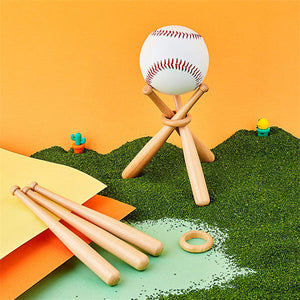 Wooden Baseball Stand Display Holder