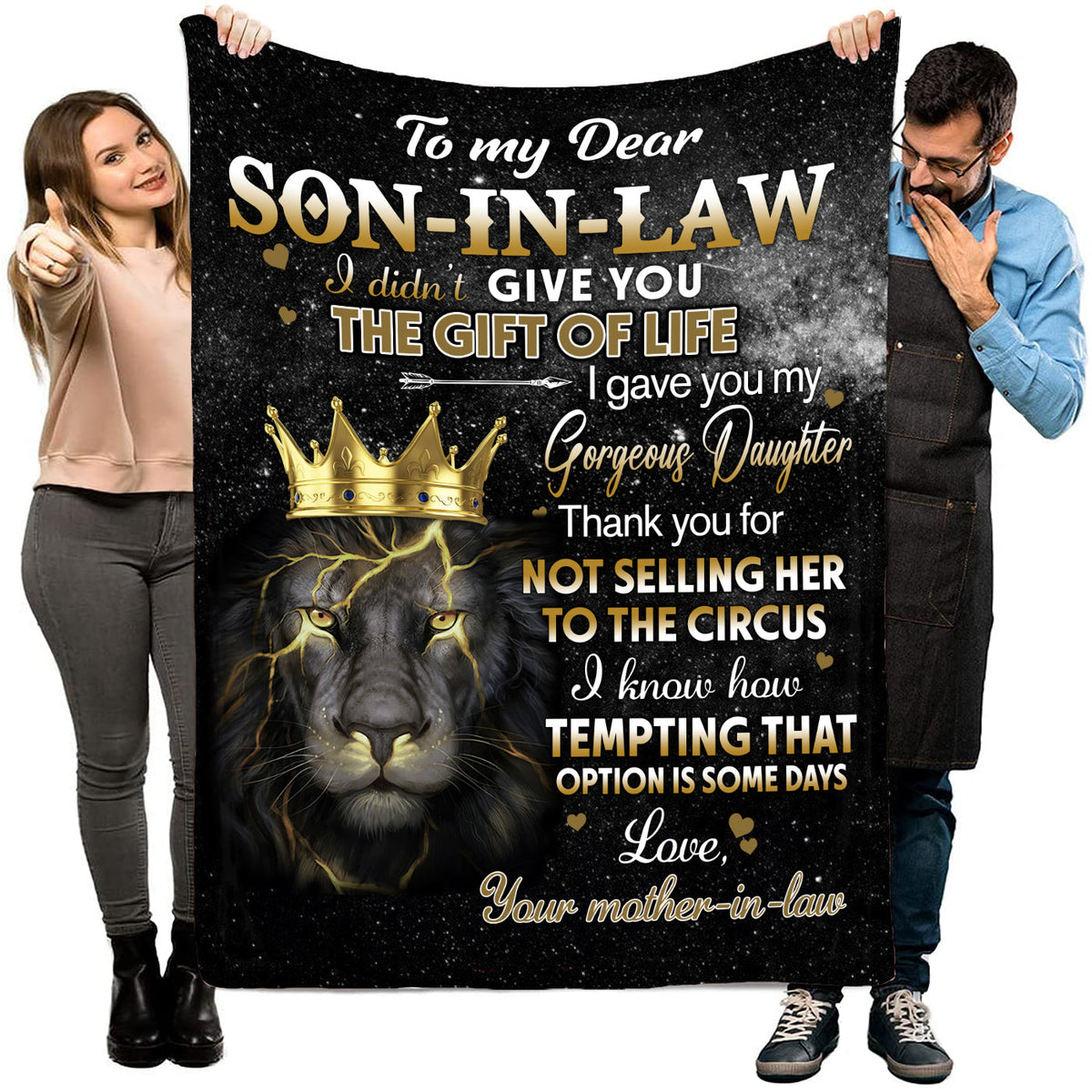 Son in Law Gifts from Mother in Law, Son-in-Law Gifts Throw Blanket.