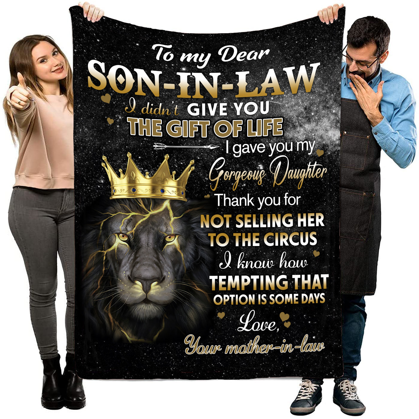 Son in Law Gifts from Mother in Law, Son-in-Law Gifts Throw Blanket.