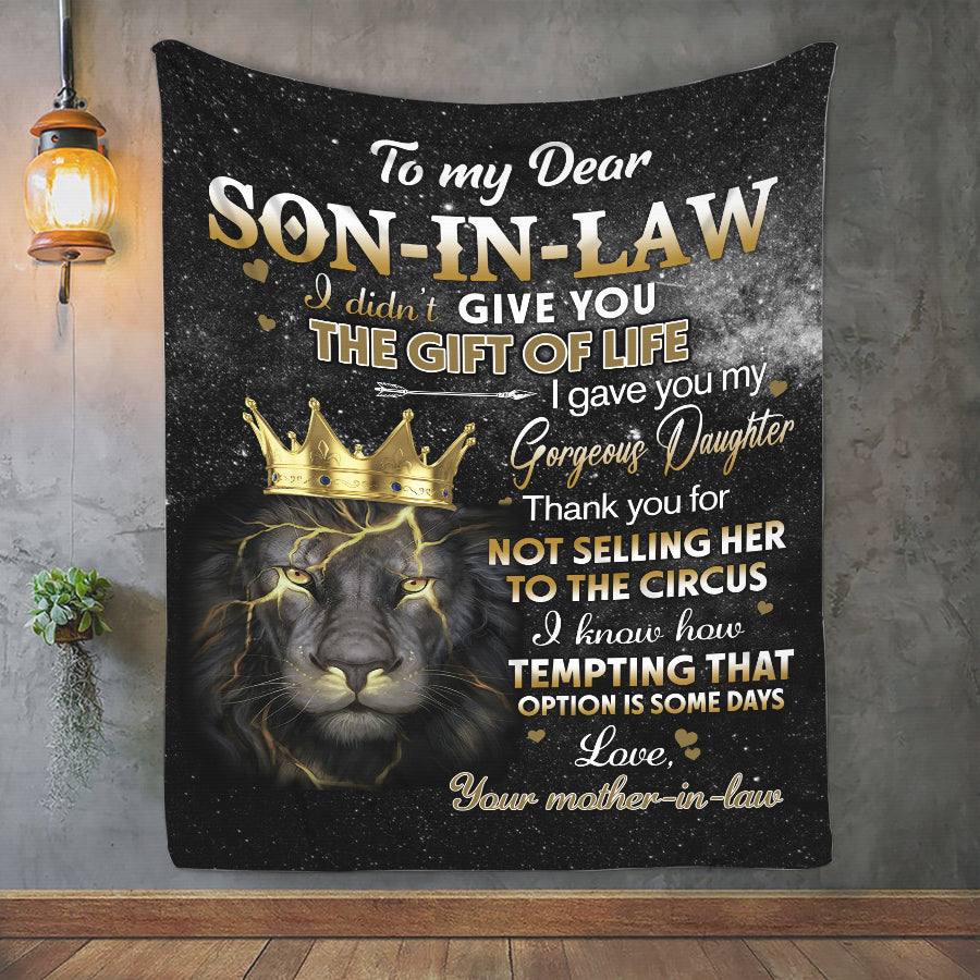 Son in Law Gifts from Mother in Law, Son-in-Law Gifts Throw Blanket.