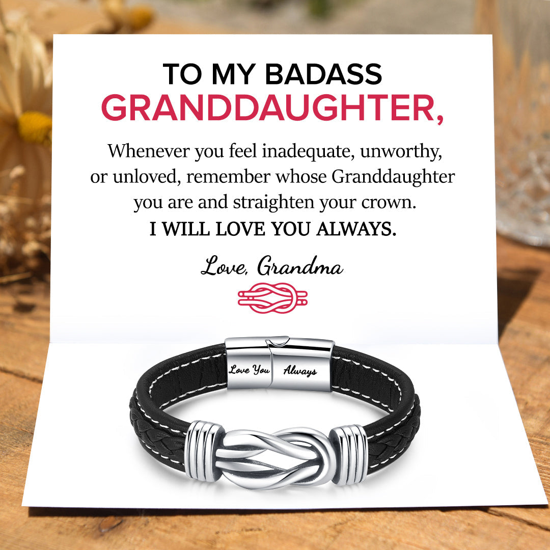 To My Granddaughter, I Will Always Love You Bracelet