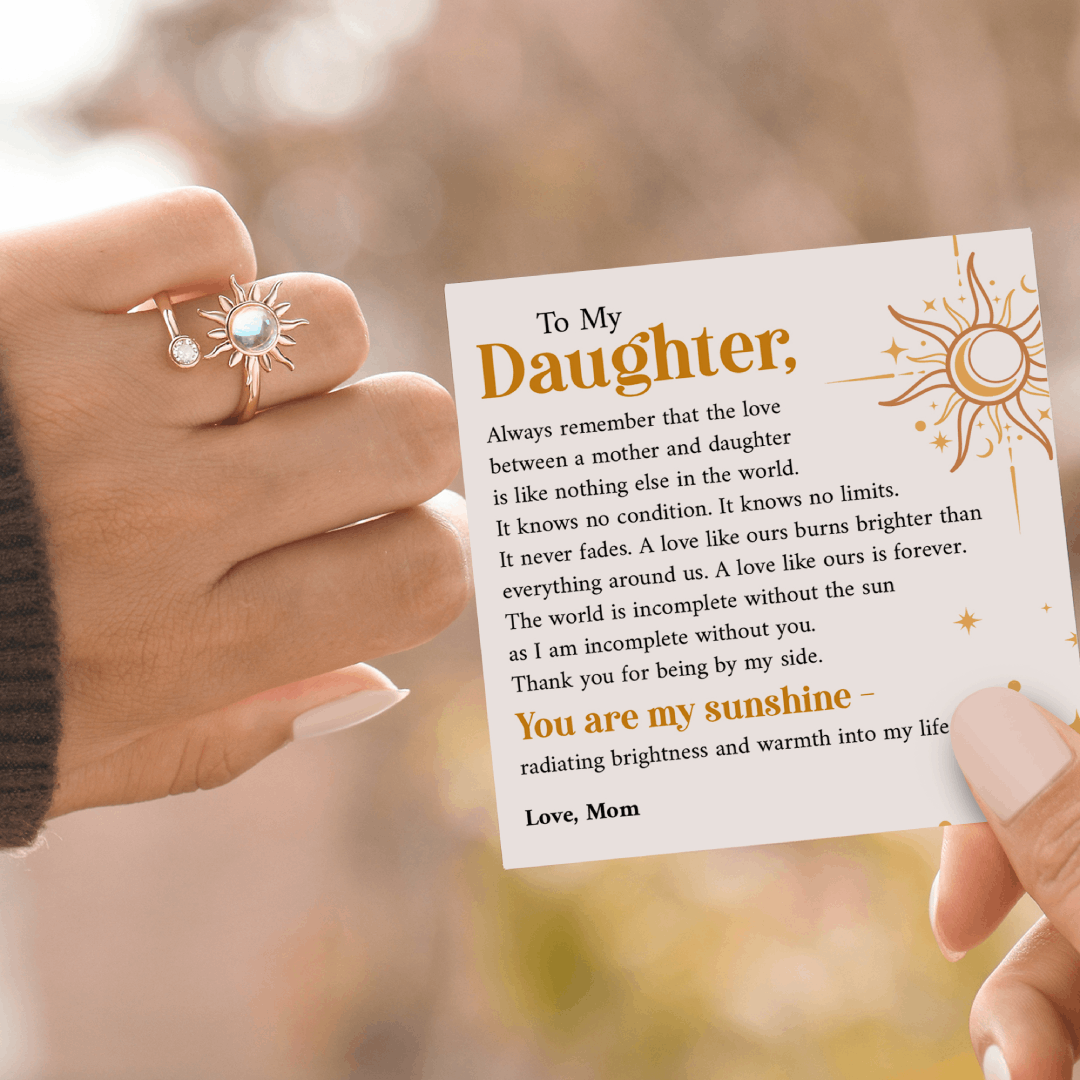 To My Daughter Sunshine Fidget Ring