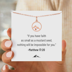 Faith As Small As Mustard Seed Mountain Necklace