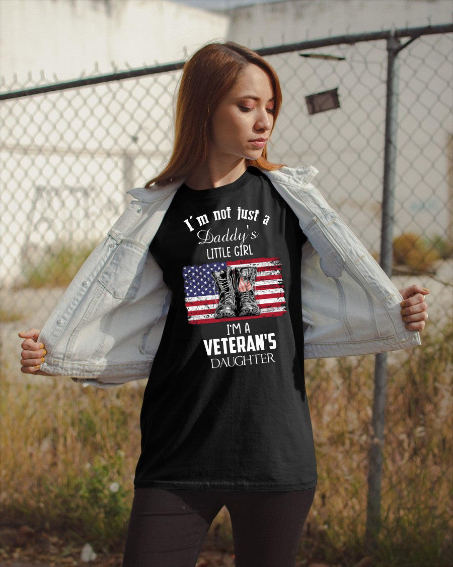 Honor and Pride: Show Your Support for Veterans with Our Exclusive "Veterans Daughter" Premium Fit Mens Tee