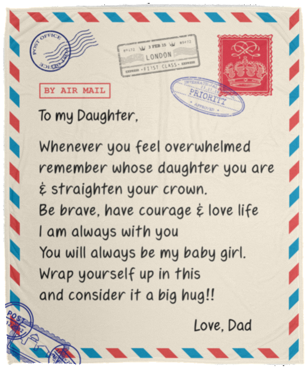 DAUGHTER from DAD | Crown | Premium Plush Blanket