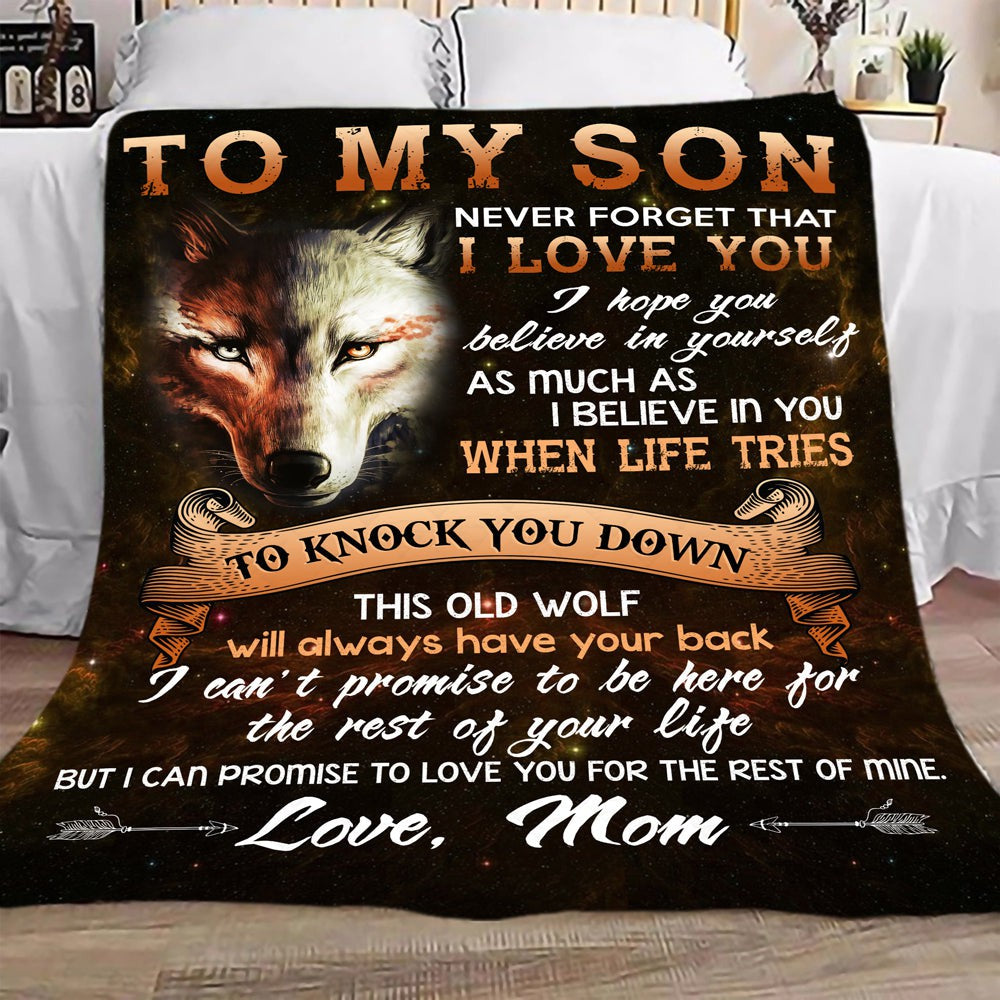 Gift For Son From Mom Never Forget That I Love You Blanket
