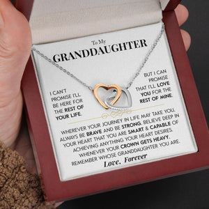 To My Granddaughter | "Rest of my Life" | Interlocking Heart Necklace