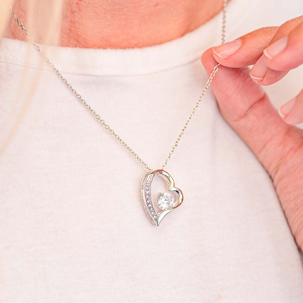 To my Daughter-In-Law - My Bonus Daughter - Forever Love Necklace