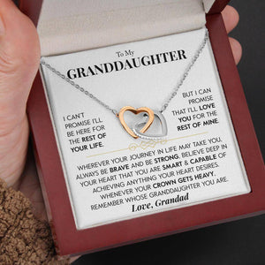 To My Granddaughter | "Rest of my Life" | Interlocking Hearts Necklace