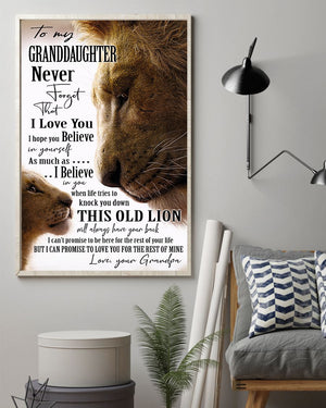 I LOVE YOU - BEST GIFT FOR GRANDDAUGHTER Vertical Poster