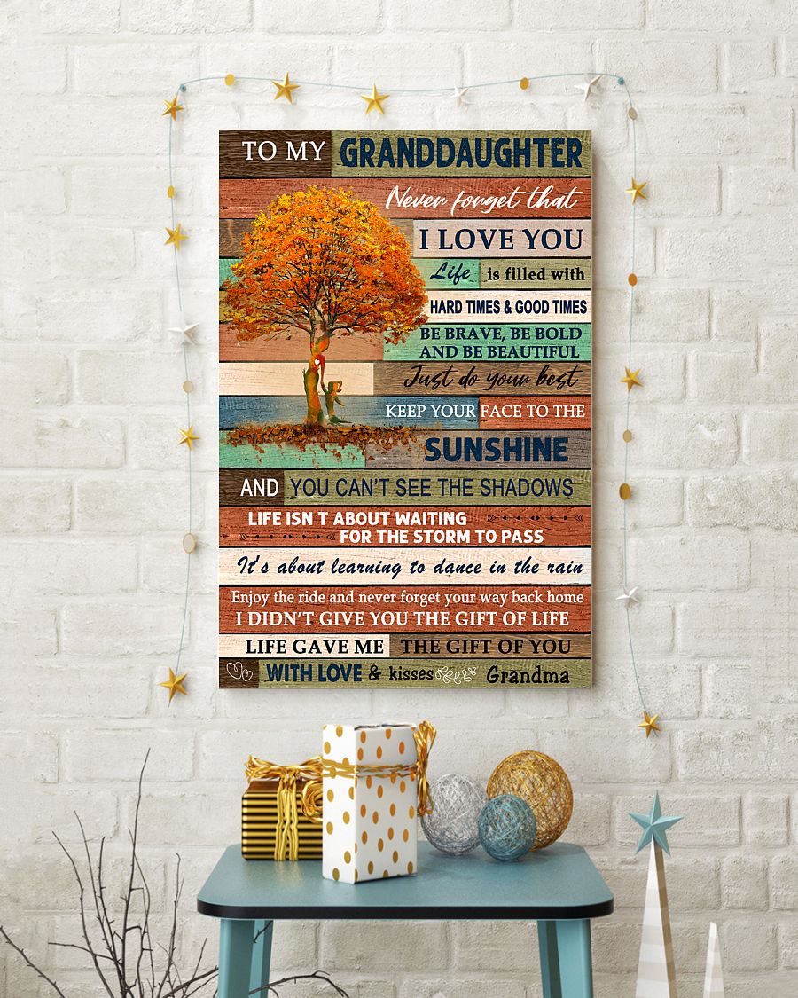To Granddaughter From Grandma Horizontal Poster
