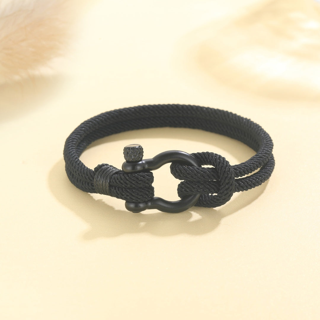 Mother and Son Forever Linked Together Nautical Bracelet