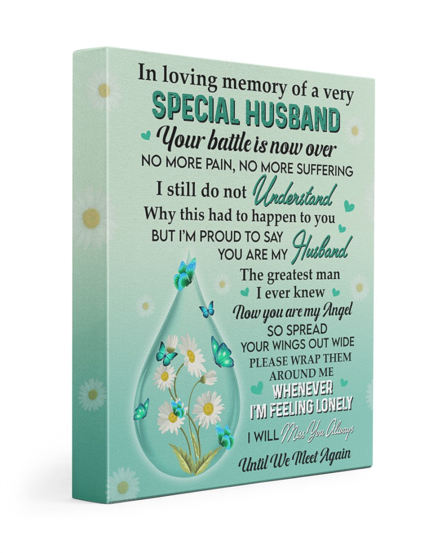 In Loving Memory Of A Very Special Husband Floating Framed Poster FORMRY