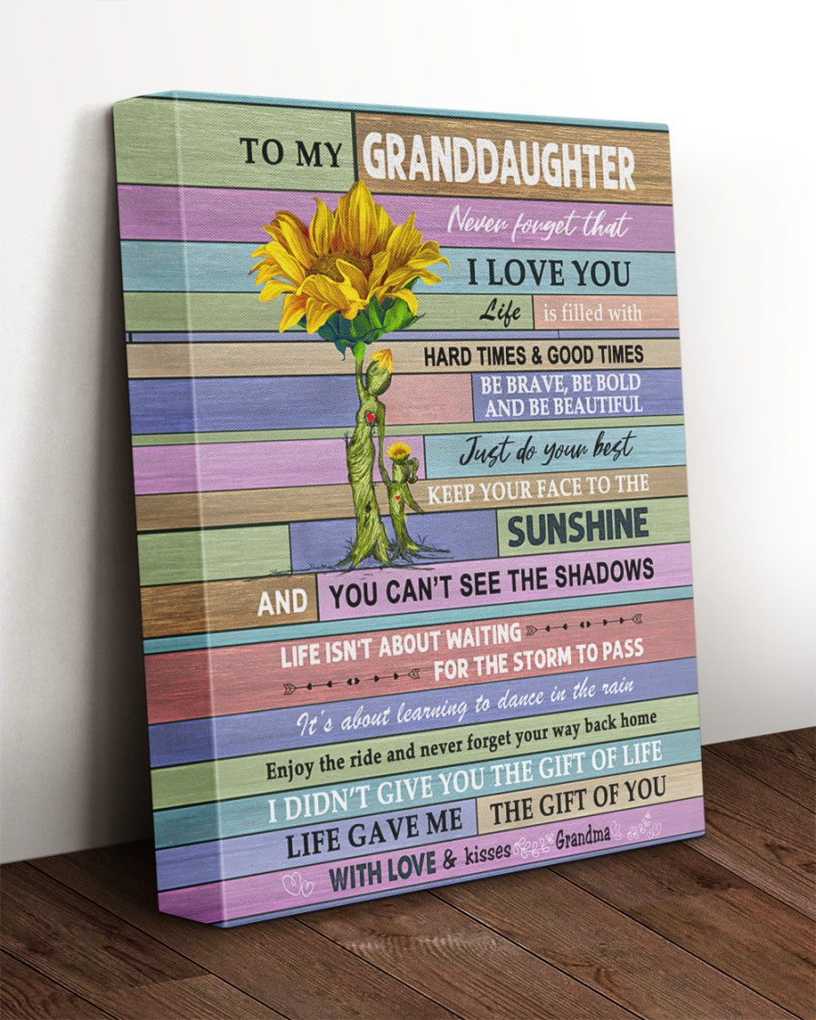 Just Do Your Best - Best Gift For Granddaughter Poster