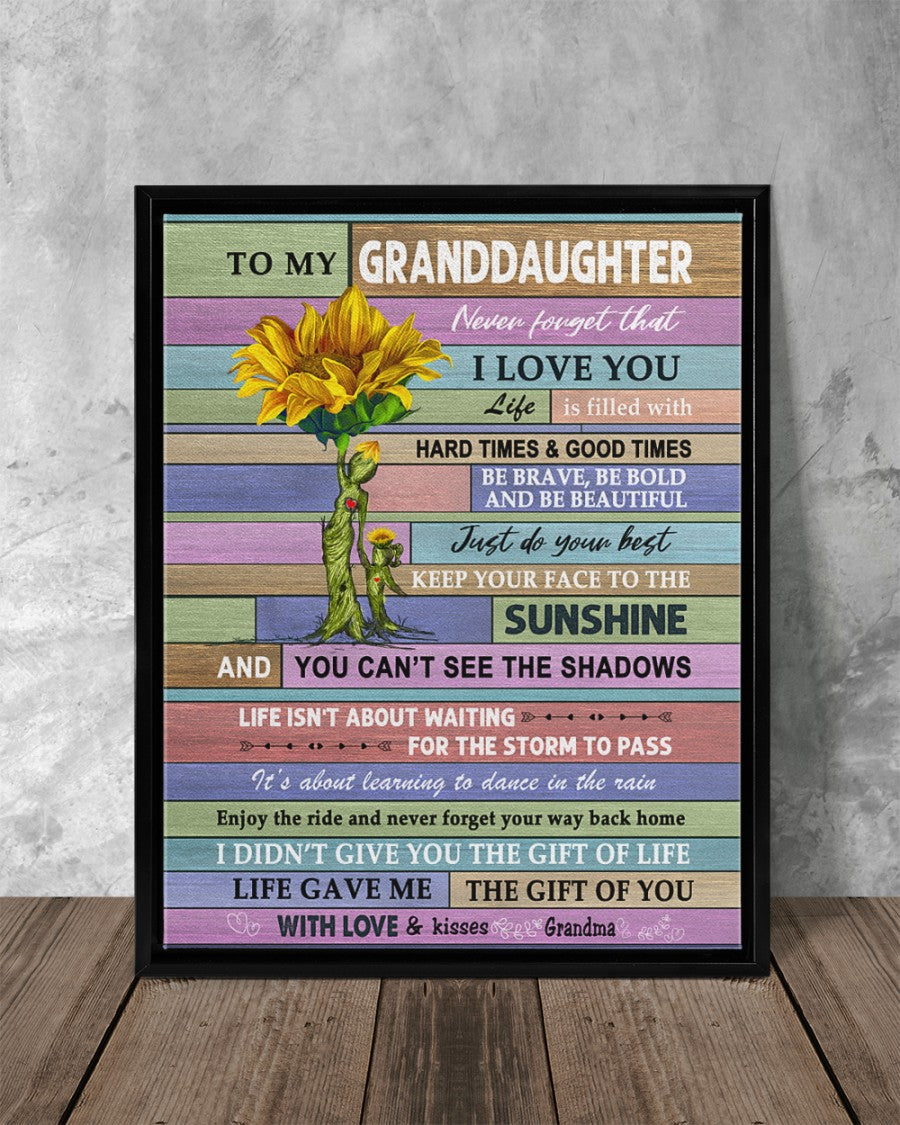 Just Do Your Best - Best Gift For Granddaughter Poster