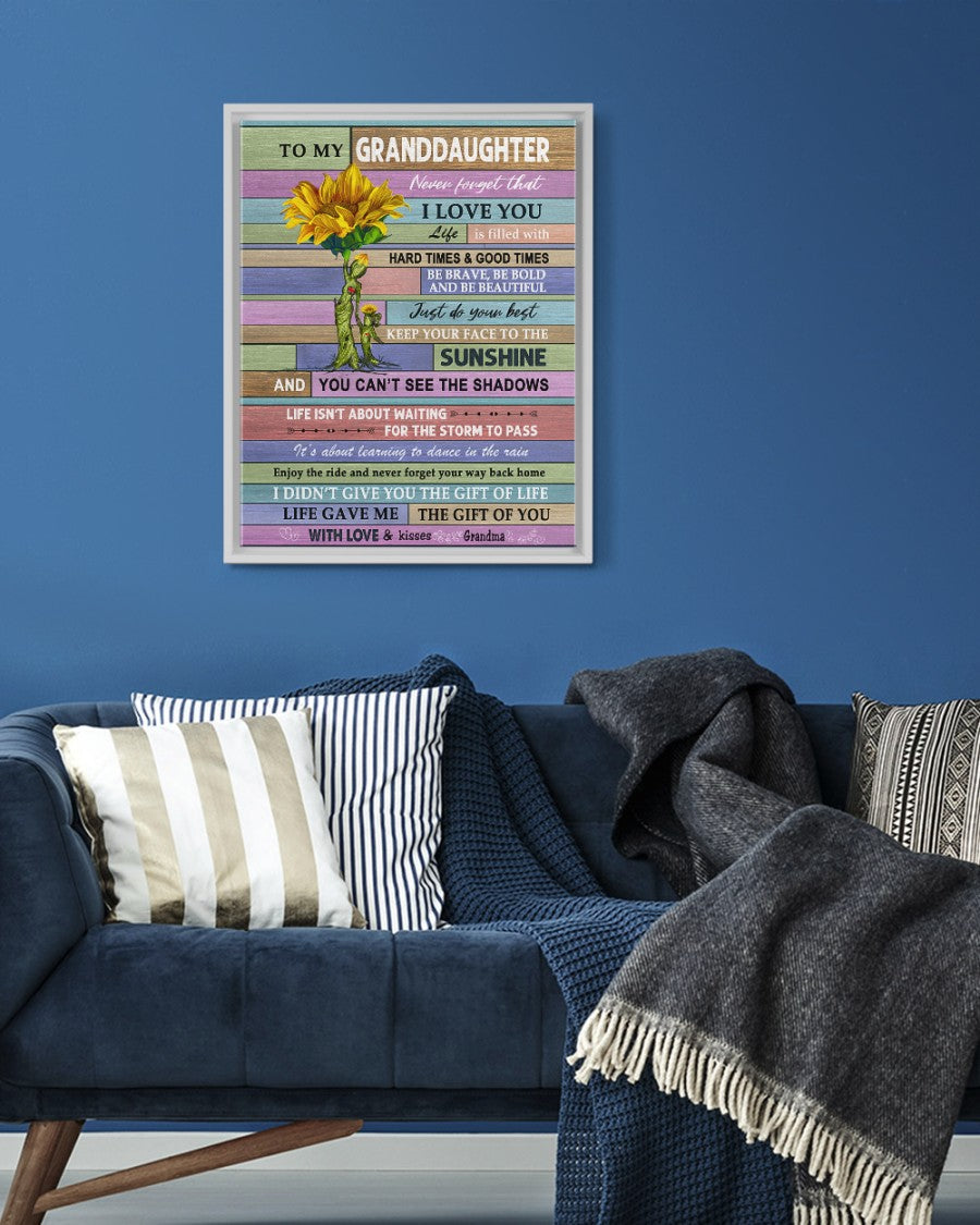 Just Do Your Best - Best Gift For Granddaughter Poster
