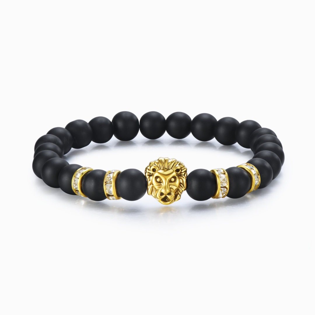 To My Son, I Will Always Have Your Back Beaded Lion Bracelet