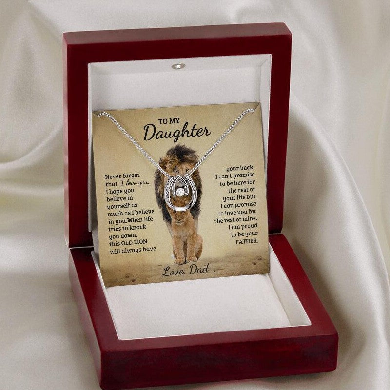 DAD TO DAUGHTER - PROUD LION - LOVE NECKLACE