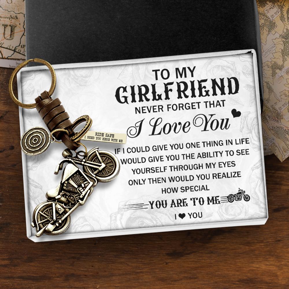 Motorcycle Keychain - To My Wife - Never Forget That I Love You