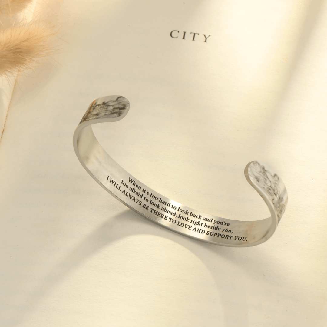 To My Wife, I Will Always Be There Cuff Bracelet