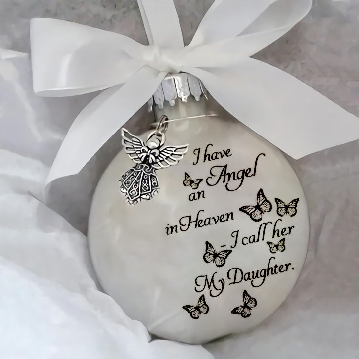 Those We Love Don't Go Away Family Angel Memorial Ornament