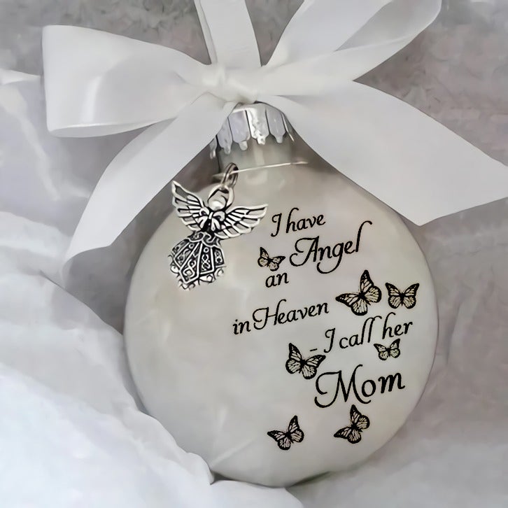 Those We Love Don't Go Away Family Angel Memorial Ornament