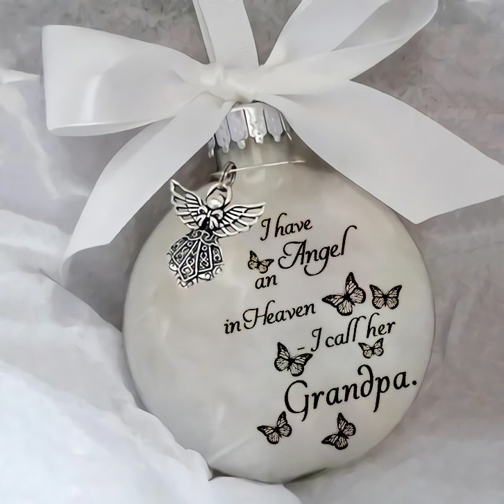 Those We Love Don't Go Away Family Angel Memorial Ornament