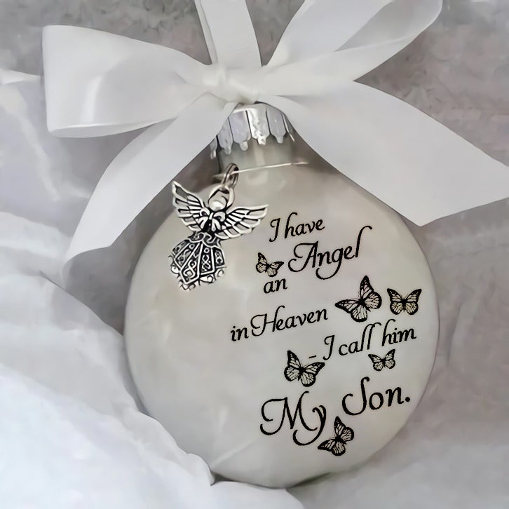 Those We Love Don't Go Away Family Angel Memorial Ornament