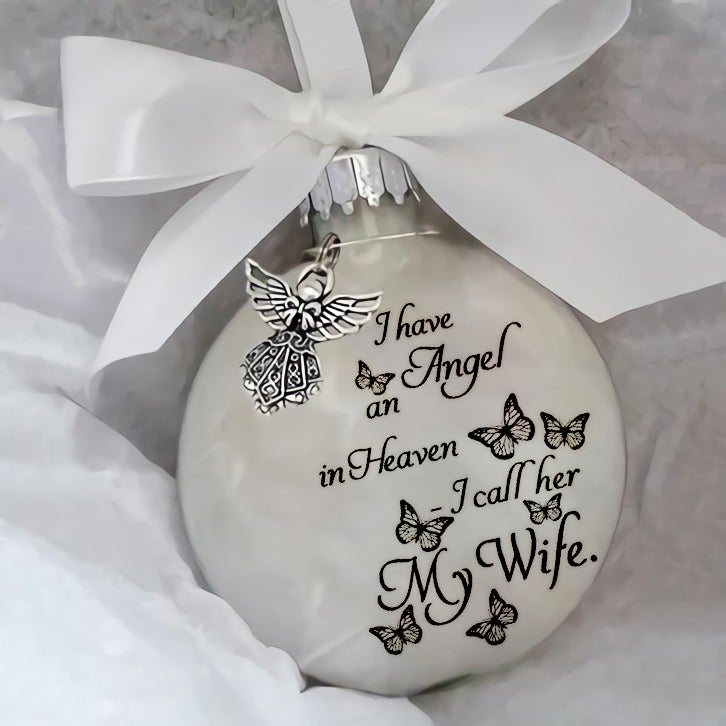 Those We Love Don't Go Away Family Angel Memorial Ornament