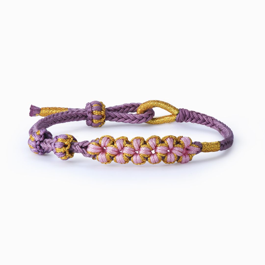 "A Link That Can Never Be Undone" Cherry Knot Bracelet