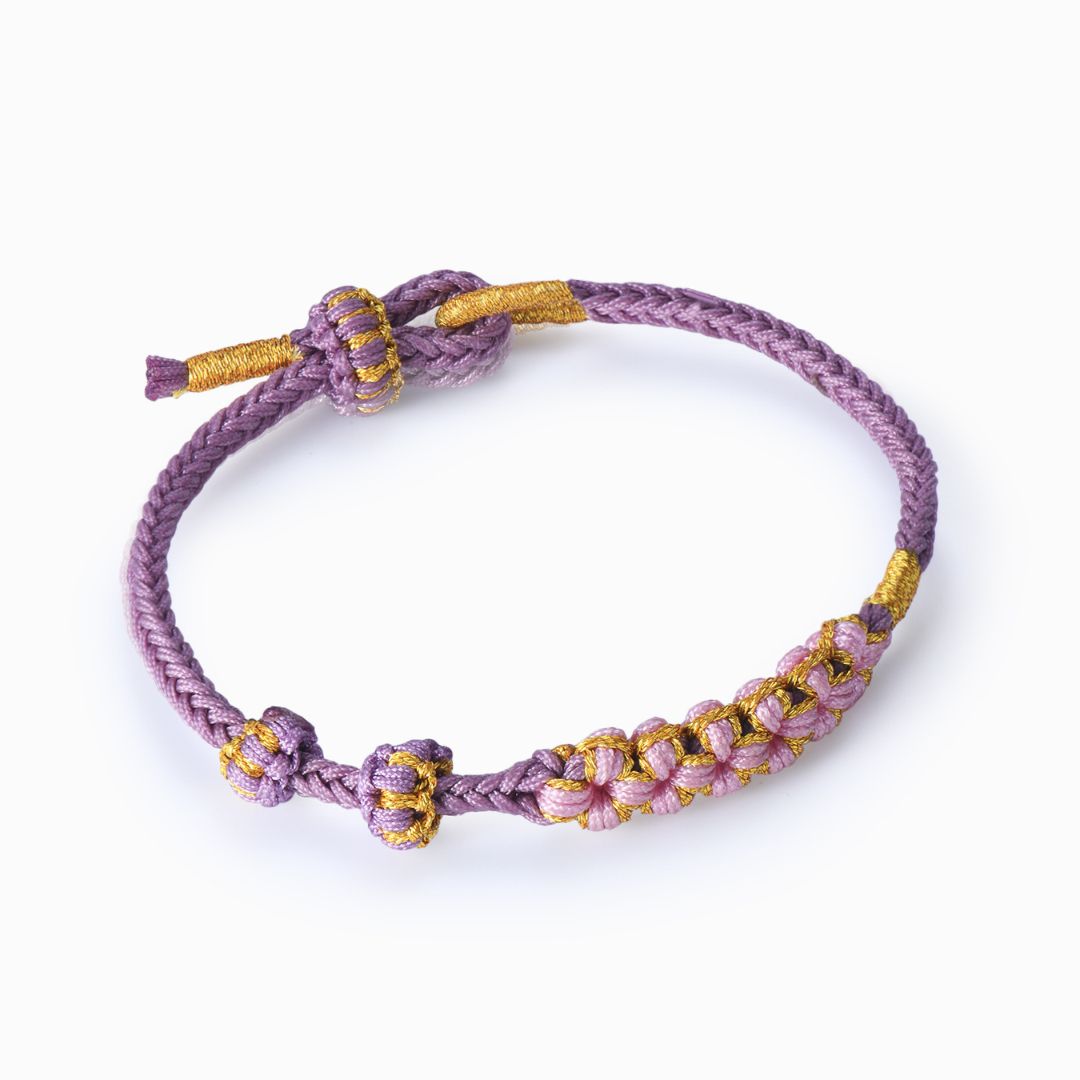 "A Link That Can Never Be Undone" Cherry Knot Bracelet